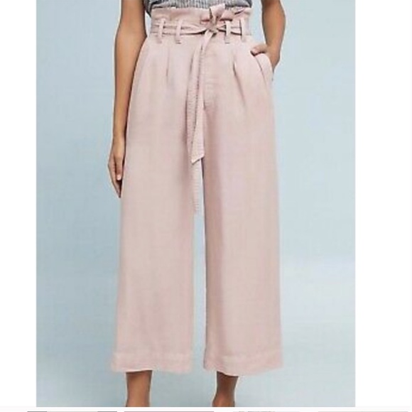 Anthropologie l High Rise Cropped Blythe Wide Leg Pants Size 4 - Picture 11 of 11